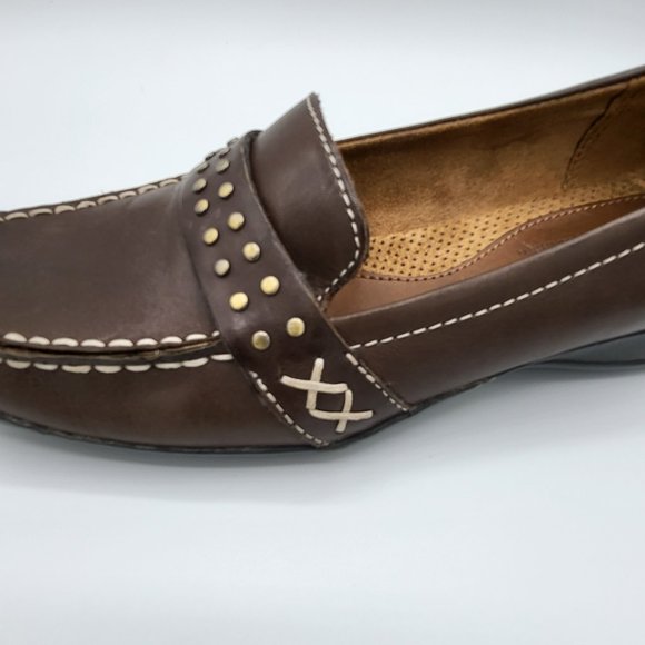 Natural Soul by Naturalizer CRAVER Brown Leather Loafer SZ 7 - Picture 12 of 13